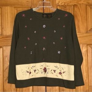 NWOT Vintage Jenny Buchanan Petite Knit Top Size LP